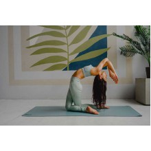 Коврик для йоги INEX PU Yoga Mat, горчично-зеленый